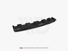 Maxton Design Gloss Black Central Rear Splitter Audi S6 C7 Avant (With Vertical Bars)