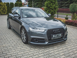 Maxton Design Gloss Black Front Splitter Audi S6/ A6 S-Line C7 Facelift