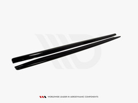 Maxton Design Gloss Black Side Skirts Diffusers Audi S8 D3