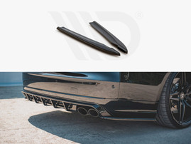 Maxton Design Gloss Black Rear Side Splitters V.2 Audi S8 D4 Facelift (2015-2017)