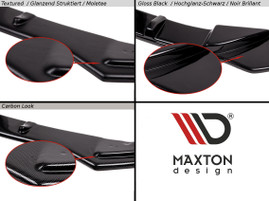 Maxton Design Gloss Black Front Splitter Audi TT Mk1 (For Standard Bumper) (1998-2006)