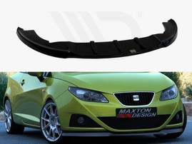 Maxton Design Gloss Black Front Splitter Seat Ibiza 4 (6J) Preface Model