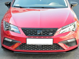 Maxton Design Gloss Black Front Splitter V.2 Seat Leon Mk 3.5 Cupra/Fr (2017-2019)