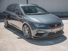 Maxton Design Gloss Black Front Splitter V5 Seat Leon Cupra/ Fr Mk3 Facelift (2017-2019)