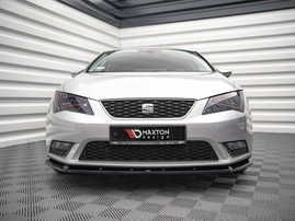 Maxton Design Gloss Black Front Splitter V.1 Seat Leon Mk3 (2012-2016)