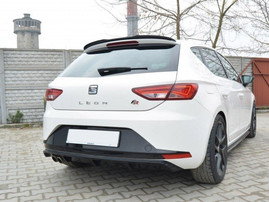 Maxton Design Gloss Black Rear Valance Seat Leon Iii Fr (2012-2016)