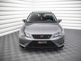 Maxton Design Gloss Black Front Splitter V.2 Seat Leon Fr / Cupra Mk3 (2012-2016)