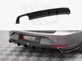 Maxton Design Gloss Black Rear Valance Seat Leon Fr Sportstourer Mk3 (2012-2016)