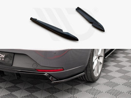 Maxton Design Gloss Black Rear Side Splitters V.2 Seat Leon Fr Sportstourer Mk3 (2012-2016)