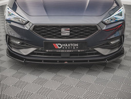Maxton Design Gloss Black Front Splitter V1 Seat Leon Fr Mk4 (2020-)