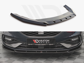 Maxton Design Gloss Black Front Splitter V2 Seat Leon Fr Mk4 (2020-)