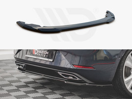 Maxton Design Gloss Black Central Rear Splitter Seat Leon Fr Hatchback Mk4 (2020-)