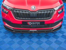 Maxton Design Gloss Black Front Splitter V2 Skoda Kamiq (2019-)