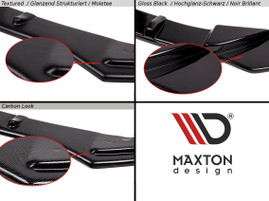 Maxton Design Gloss Black Front Splitter Octavia 2 Facelift Model, Standard Bumper