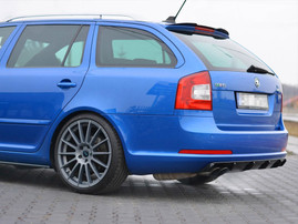 Maxton Design Gloss Black Spoiler Cap Skoda Octavia Mk2 VRS Estate Facelift (2008-2013)