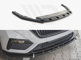 Maxton Design Gloss Black Front Splitter V1 Skoda Octavia Rs Mk4 (2020-)