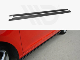 Maxton Design Gloss Black Side Skirts Diffusers Skoda Rapid