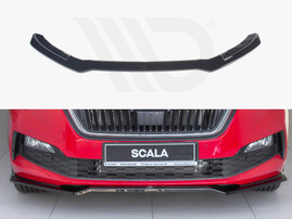 Maxton Design Gloss Black Front Splitter V.2 Skoda Scala (2019-Up)