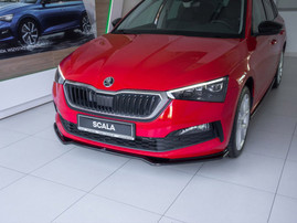 Maxton Design Gloss Black Front Splitter V.2 Skoda Scala (2019-Up)