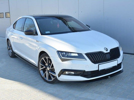 Maxton Design Gloss Black Front Splitter V.1 Skoda Superb Iii