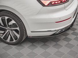 Maxton Design Black Street Pro Rear Side Splitters VW Arteon R-Line Facelift (2020-)
