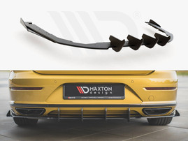 Maxton Design Black + Gloss Flaps Maxton Racing Rear Valance (+Flaps) VW Arteon R-Line (2017-)