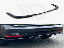 Maxton Design Gloss Black Central Rear Splitter (W/ Vertical Bars) Volkswagen Caddy Mk4 (2015-2020)