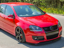 Maxton Design Gloss Black Front Splitter VW Golf V GTI (For GTI 30Th Front Bumper Spoiler)