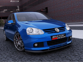 Maxton Design Gloss Black Front Splitter VW Golf Mk5 (Fit Only With Votex Front Lip)