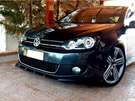 Maxton Design Gloss Black Front Splitter VW Golf Vi / Jetta