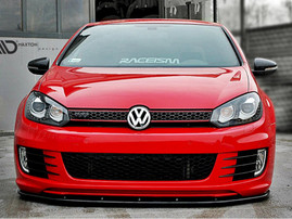 Maxton Design Gloss Black Front Splitter Ver.2 VW Golf Vi (For Golf GTI 35Th)