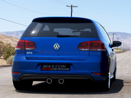 Maxton Design Gloss Black Rear Valance VW Golf V R32 Look For VW Golf Vi GTI (2008-2012)
