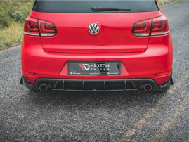 Maxton Design Black + Gloss Flaps Racing Durability Rear Side Splitters (+Flaps) VW Golf GTI Mk6 (2008-2012)