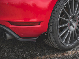 Maxton Design Black + Gloss Flaps Racing Durability Rear Side Splitters (+Flaps) VW Golf GTI Mk6 (2008-2012)