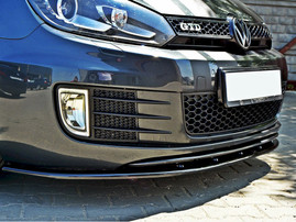 Maxton Design Gloss Black Front Splitter Ver.2 VW Golf Vi GTI