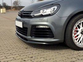 Maxton Design Gloss Black Front Splitter VW Golf Vi R Cupra Look
