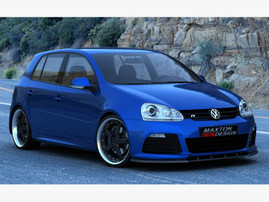 Maxton Design Gloss Black Front Splitter VW Golf R Mk6
