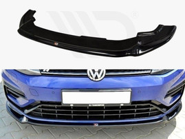 Maxton Design Gloss Black Front Splitter V.3 VW Golf R 7.5 (2017-19)