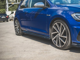 Maxton Design Gloss Black Side Skirts Diffusers V.4 VW Golf 7 R GTI Facelift (2017-2019)