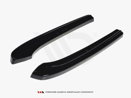 Maxton Design Gloss Black Rear Side Splitters V.1 VW Golf R 7.5 R Estate (2017-2019)