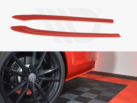 Maxton Design Gloss Black Rear Side Splitters V.2 VW Golf R 7.5 Estate (2017-2019)