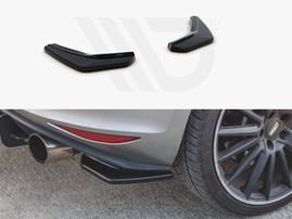Maxton Design Gloss Black Rear Side Splitters V2 VW Golf 7 GTI (2013-2016)