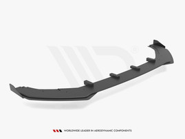 Maxton Design Black + Gloss Flaps Street Pro Front Splitter V.1 (+Flaps) VW Golf R Mk7 (2013-2016)
