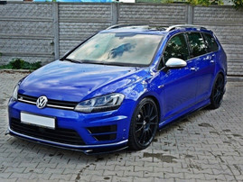 Maxton Design Gloss Black Front Splitter V.2 VW Golf 7 R / R-Line (2012-2016)