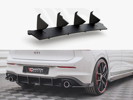 Maxton Design Black Racing Durability Rear Diffuser V1 VW Golf 8 GTI (2020-)