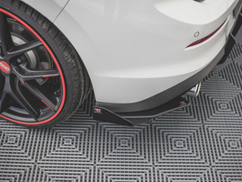 Maxton Design Black + Gloss Flaps Racing Durability Rear Side Splitters (+Flaps) VW Golf 8 GTI (2020-)