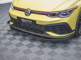 Maxton Design Black + Gloss Flaps Racing Durability Front Splitter (+Flaps) VW Golf 8 GTI Clubsport (2020-)