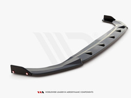 Maxton Design Gloss Black Front Splitter (+Flaps) V3 VW Golf 8 GTI / R-Line (2020-)
