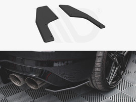 Maxton Design Black Street Pro Rear Side Splitters VW Golf R Mk8 (2020-)