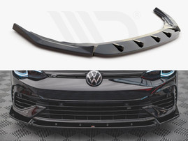 Maxton Design Gloss Black Front Splitter V.2 VW Golf R Mk8 (2020-)